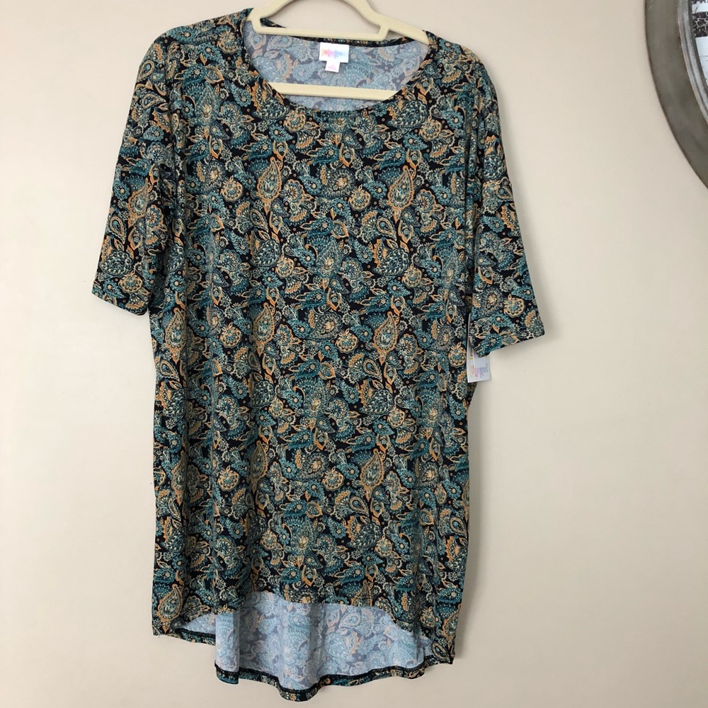 LuLaRoe Paisley Patterned Irma Tunic Top